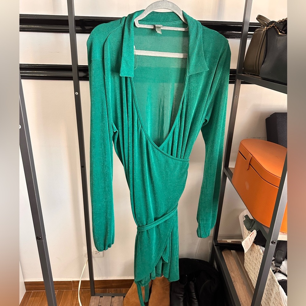 Wild Fable Emerald Green Wrap Dress XXL